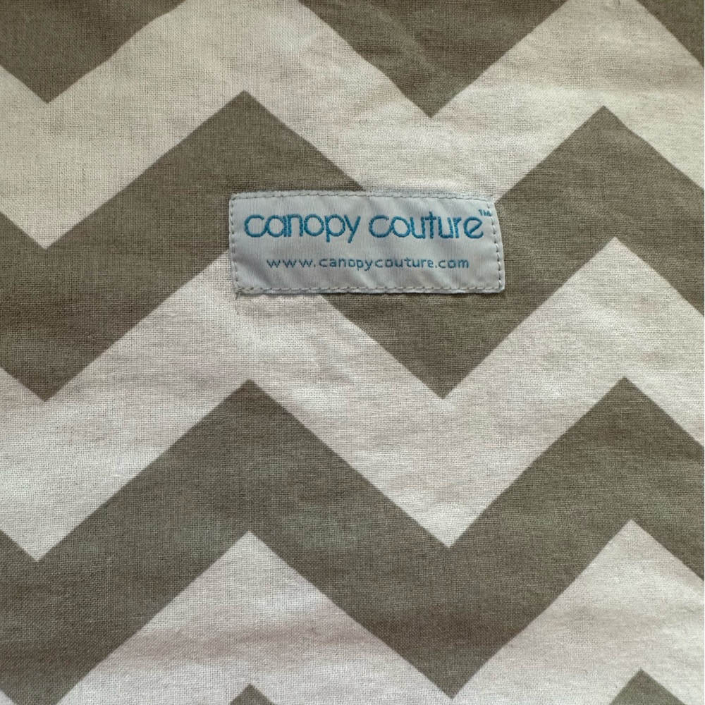 Canopy Couture Minky Car Seat Cover for Fall/Winter Gray Chevron